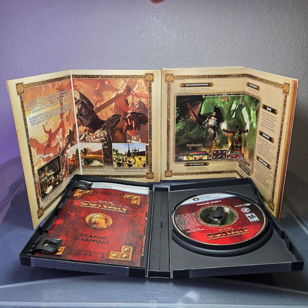 Age of Conan: Hyborian Adventures (PC DVD 2008)  Video Game Complete W Slipcover